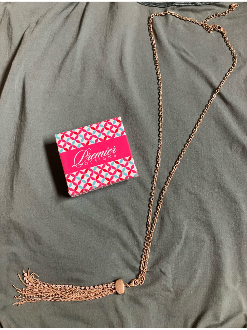 Premier Designs Rose Gold Tone Double Chain Necklace